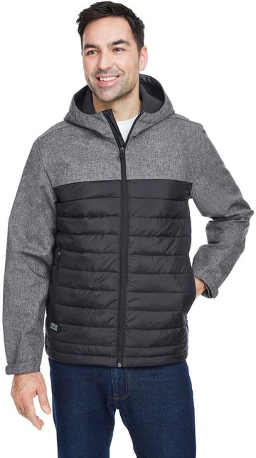 Dri Duck Men's Pinnacle Puffer Body Softshell Hooded Jacket